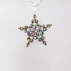 Pendant 30cm - Pavo-Silver Chain - Pendant 30cm - Laiton argenté